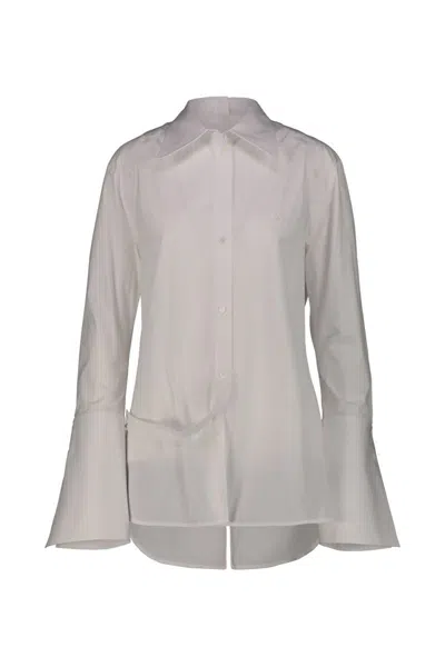 Courrèges Modular Poplin Shirt Clothing In White
