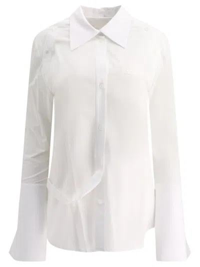 Courrèges "modular Poplin" Shirt In White