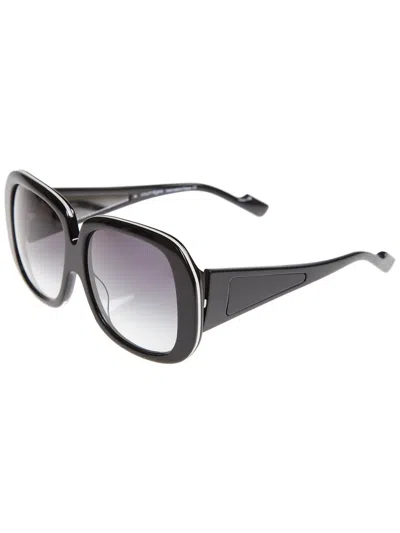 Courrèges Monochrome Sunglasses In 黑色