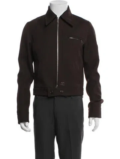 Pre-owned Courrèges Moto Jacket In Brown