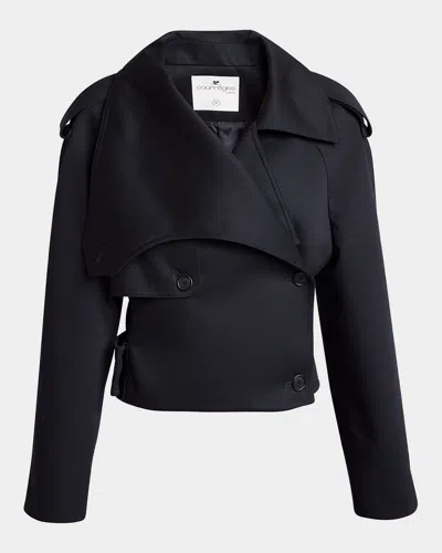 COURRÈGES MOTO VISCOSE-BLEND JACKET