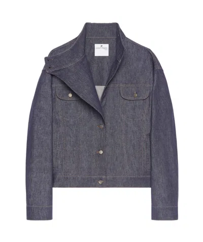 COURRÈGES COURRÈGES MOTORCYCLE BUTTON-UP DENIM JACKET