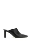 Courrèges Pointed Toe Mules In Smooth Leather