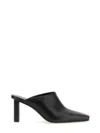 Courrèges Leather Mules For In Black