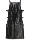 Courrèges Black Multi Sangle Vinile A Line Dress In 黑色