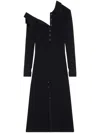 Courrèges Multi-button Midi Dress In Black
