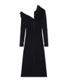 Courrèges Multi-button Midi Dress In Black