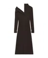 Courrèges Multi-button Midi Wool Dress In Black
