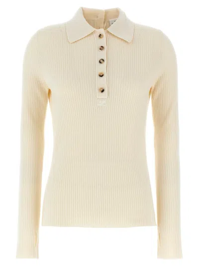 Courrèges Natural Multi-buttons Jumper In White