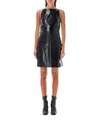 Courrèges Buckle-detailed Patent-finish Minidress