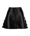 Courrèges Courreges Vinyl Miniskirt In Black