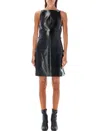 Courrèges Multi Sangle Vinile Dress In Black