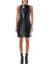 Courrèges Multi Sangle Vinile Dress In Black
