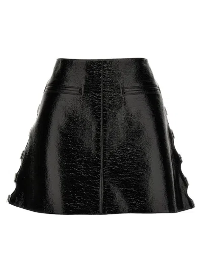 Courrèges Vinyl Miniskirt Skirts Black