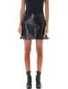 Courrèges Multi Sangle Vynil Mini Skirt In Black