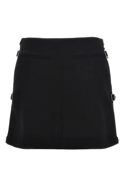 COURRÈGES COURREGES 'MULTI SANGLE WOOL MINI' SKIRT