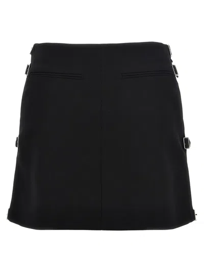 COURRÈGES MULTI SANGLE WOOL MINI SKIRT