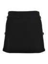 Courrèges Courreges 'multi Sangle Wool Mini' Skirt In Black