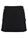 Courrèges Courreges 'multi Sangle Wool Mini' Skirt