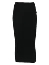 Courrèges Multi Snap Light Rib Skirt Clothing In Black