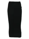 Courrèges Multi Snap Light Rib Skirt Clothing In Black