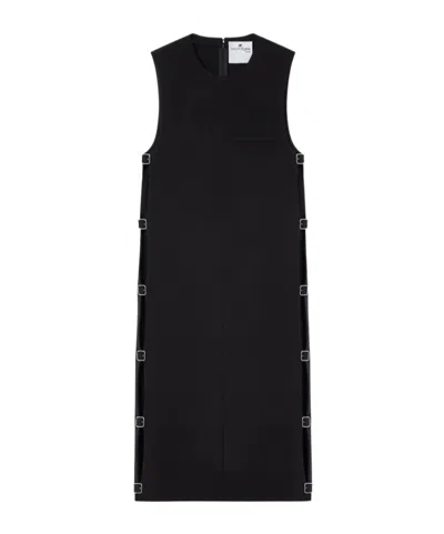Courrèges Multi-strap Midi Dress In Black