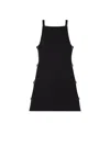 Courrèges Buckle-detail Wool Minidress In Black