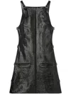 Courrèges Black Multi Sangle Vinile A Line Dress In Schwarz