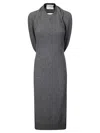 Courrèges Courreges 'over The Shoulder Drapè' Dress In Gris Chine