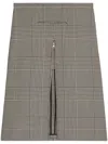 Courrèges Oblique Prince Of Wales Midi Skirt In Multicolor