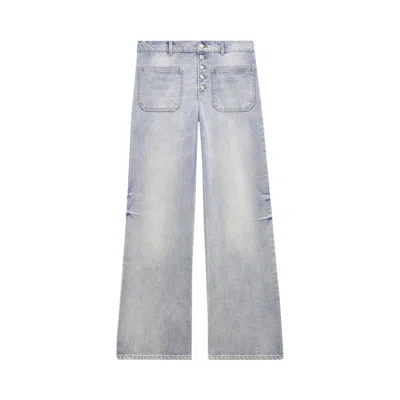 Pre-owned Courrèges Multiflex Denim Baggy Pants 'light Blue Wash'