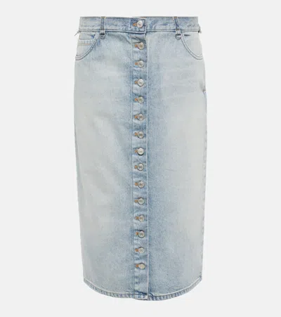 Courrèges Courreges Woman Denim Skirt Blue Size 8 Cotton