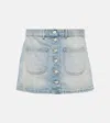 Courrèges Multiflex Denim Miniskirt In Blue