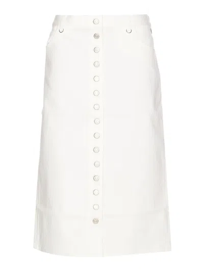 Courrèges Courreges Skirt With Buttons In White