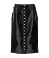 Courrèges Multiflex Patent-finish Midi Skirt In Black