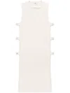 Courrèges Multiple-buckle Denim Dress In Neutrals