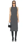 Courrèges Multistyle Midi Dress In Melange Grey