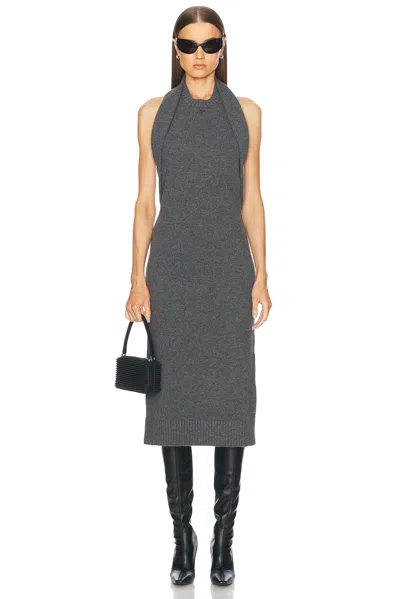 Courrèges Multistyle Midi Dress In Melange Grey