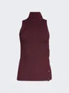 Courrèges Multistyling Rib Knit Top In White