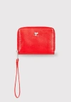 Courrèges 钱包 Naplack 拉链紧凑型 In Red
