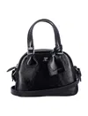 Courrèges Courregès Ac Stud Naplack Leather Mini Bowling Bag In Black