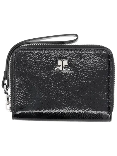 Courrèges "naplack" Wallet In Black