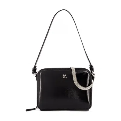 Courrèges Cloud Naplack Shoulder Bag In Blue