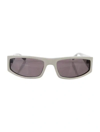 Pre-owned Courrèges Narrow Tinted Sunglasses In White