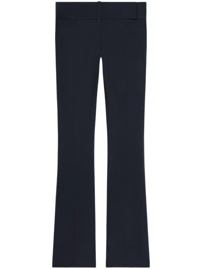 COURRÈGES NAVY BLUE BELTED BOOTCUT PANTS