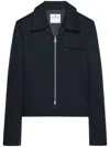 Courrèges Collared Jacket Zip-fastening Side Pockets In Black