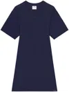 Courrèges Mini Dress Ac Cotton In Navy Blue