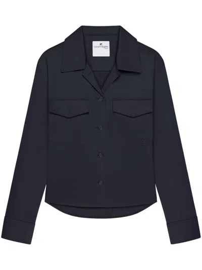 COURRÈGES NAVY BLUE COTTON SHIRT