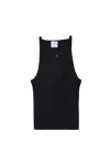 Courrèges Courreges Neckline Rib Knit Tank Top Black In Black
