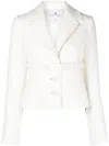 Courrèges Notched-lapel Single-breasted Blazer In White